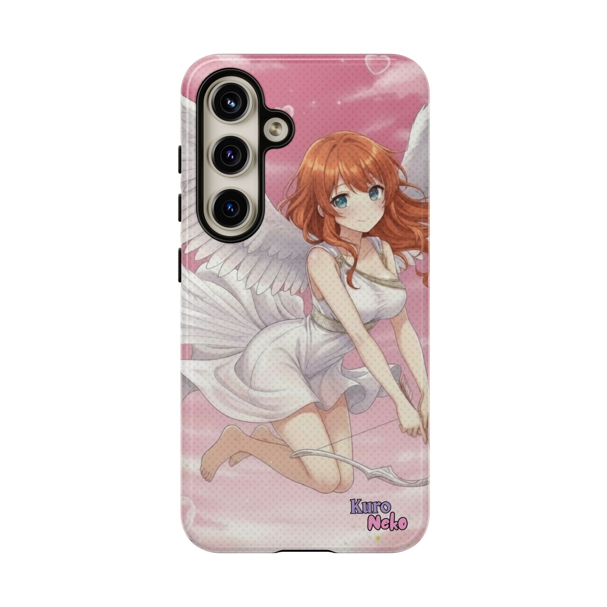Coque Téléphone Anime AIKO Muse Cygne & Douceur Pastel avec personnage kemonomimi, oreilles d'animaux et style anime, Kuro Neko Shop