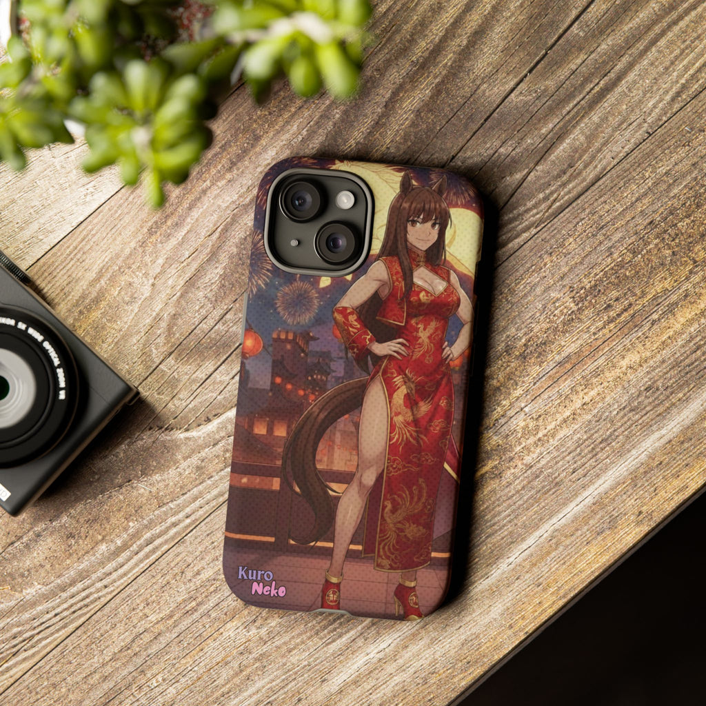 Coque téléphone AKARI waifu cheval Année du Cheval 2026 zodiaque chinois iPhone Samsung protection double couche
