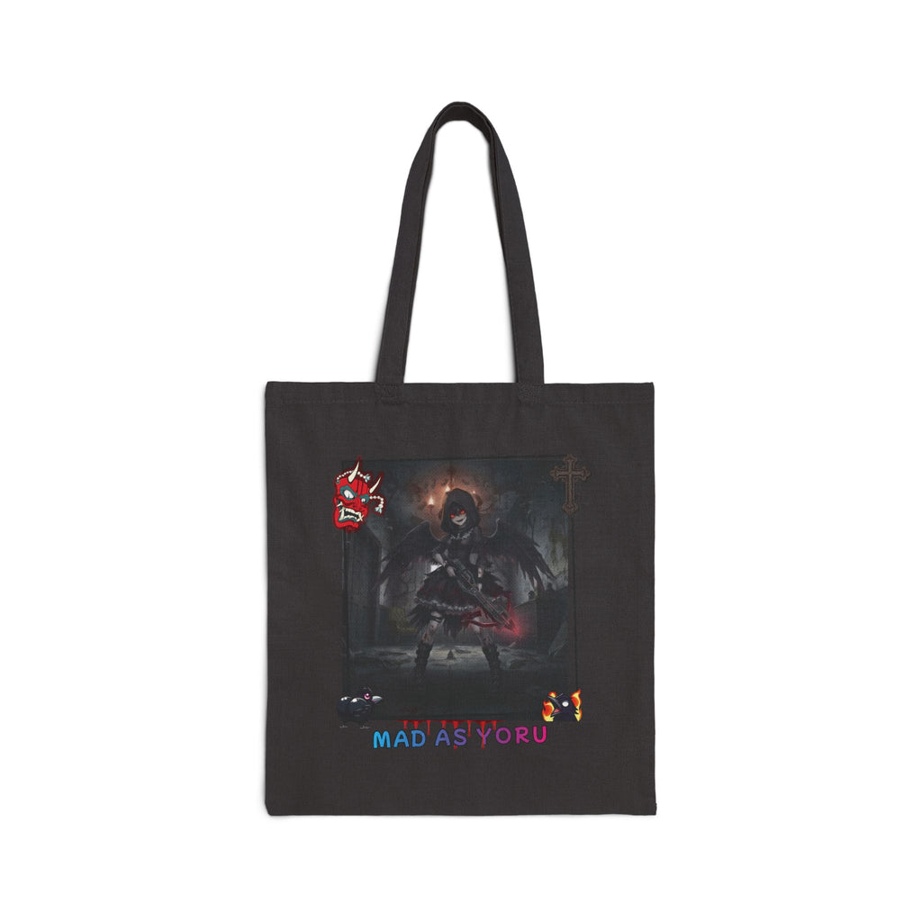 Tote bag Anime YORU avec un design de chasseuse d'ombres inspiré du gothique.