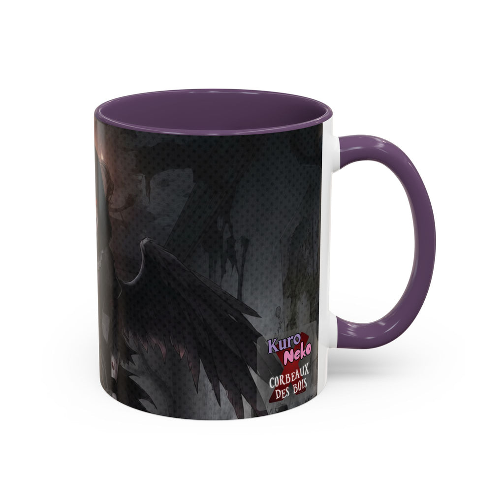 Mug Anime YORU avec design de corbeau, idéal pour les amateurs de gothique et d'animation.