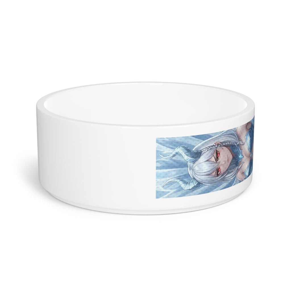Gamelle chien & chat Anime YUKI avec illustration de la dragonne de glace, design élégant et magique.