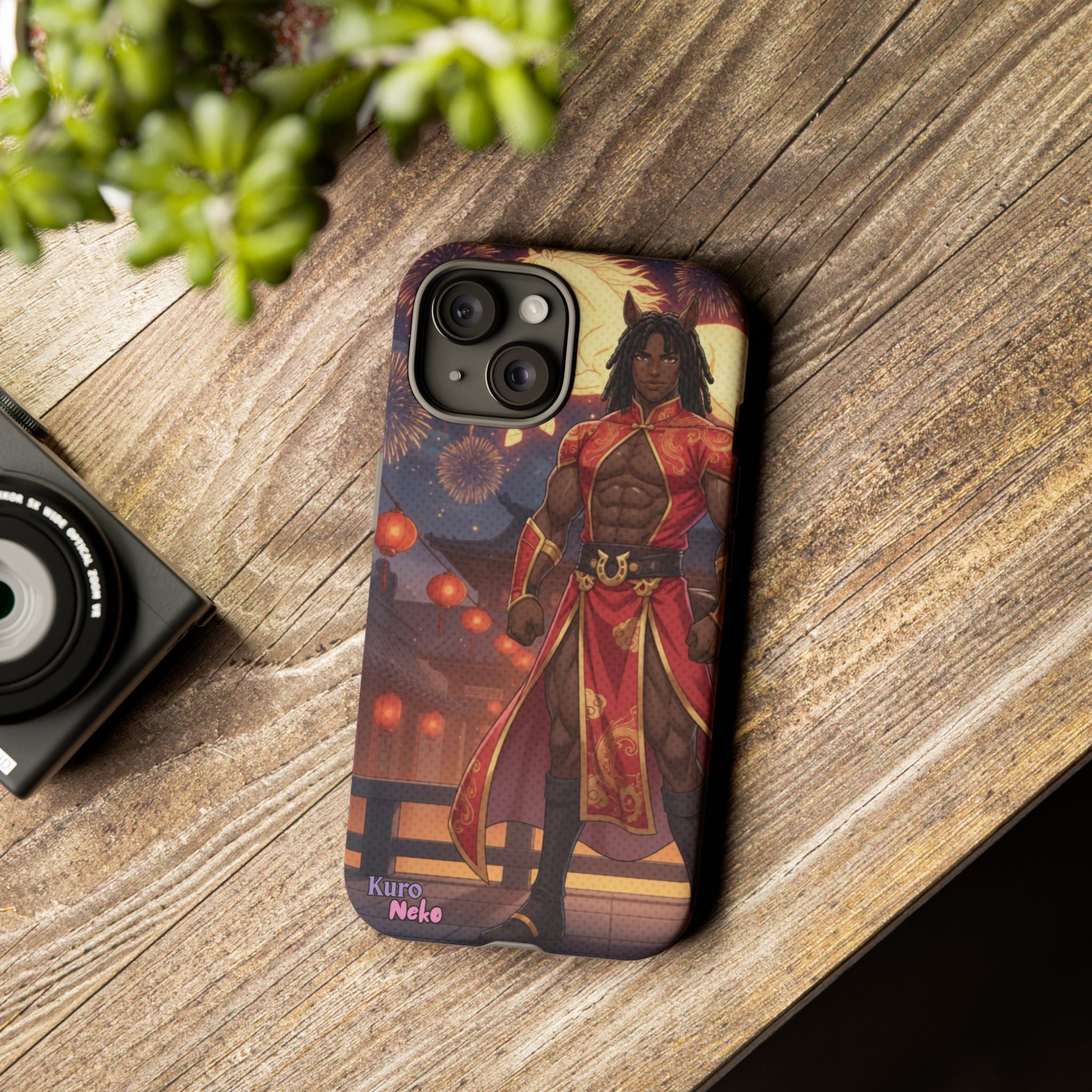 Coque RYO husbando cheval zodiaque en main utilisation quotidienne iPhone Samsung
Coque téléphone anime RYO sur table protection premium design Année du Cheval
