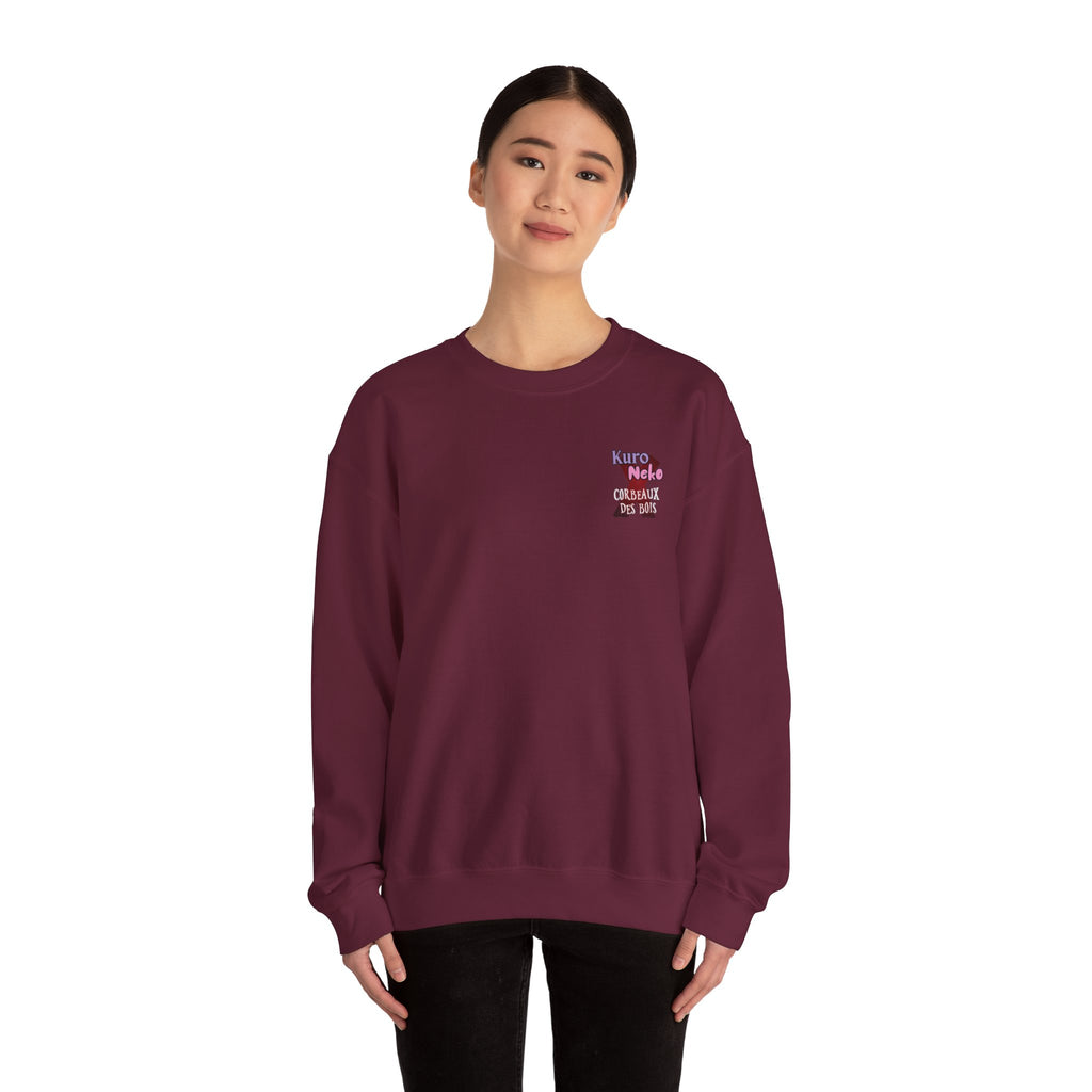 Sweatshirt Anime YORU en couleur bordeaux, affichant un design tendance pour un style décontracté.