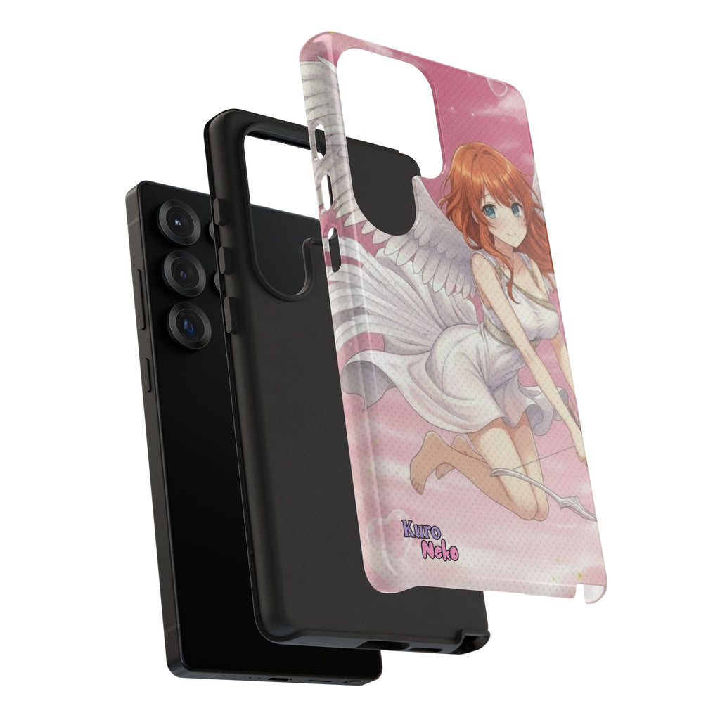 Coque Téléphone Anime AIKO Muse Cygne & Douceur Pastel avec design kemonomimi, oreilles d'animaux, style anime de Kuro Neko Shop.
