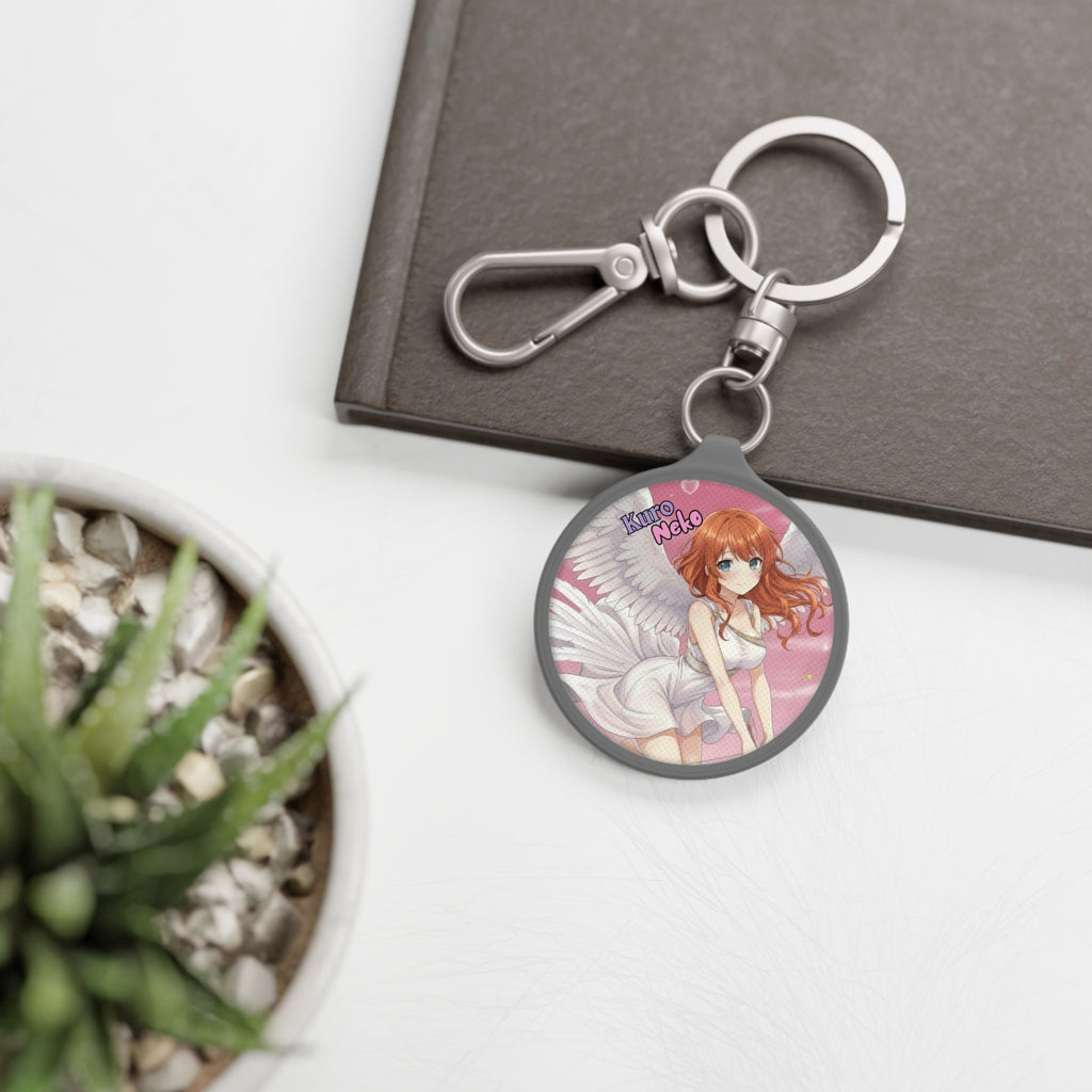 Porte-clés Anime AIKO avec design de cygne et personnage féminin mignon.