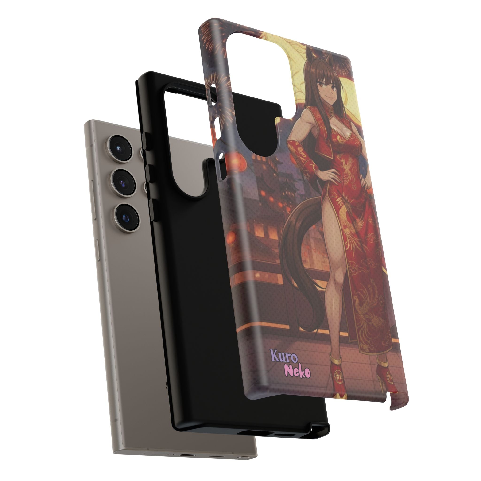 Coque téléphone AKARI waifu cheval Année du Cheval 2026 zodiaque chinois iPhone Samsung protection double couche