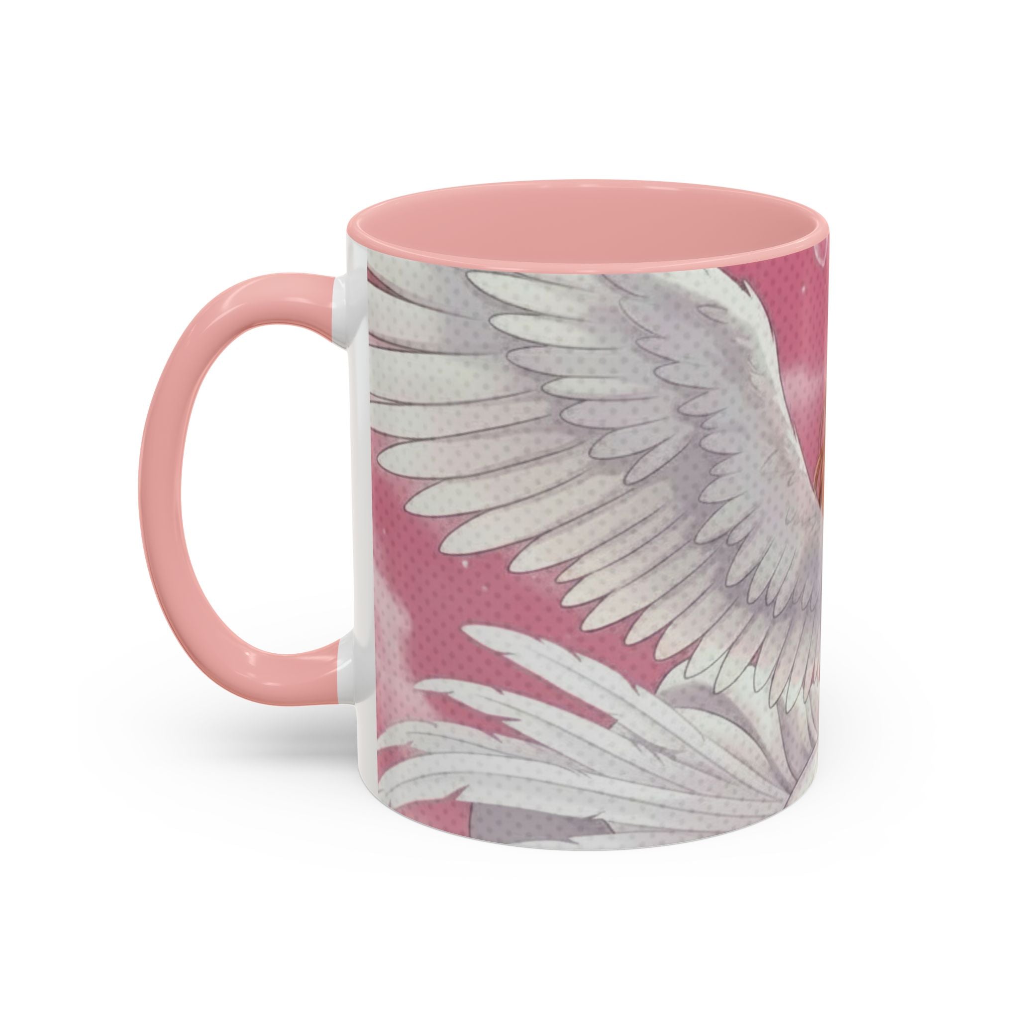 Mug Anime AIKO Muse Cygne & Douceur Romantique avec ailes blanches, design pastel, boutique manga Kuro Neko Shop