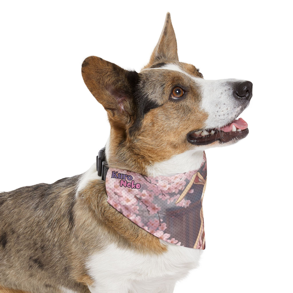 Collier bandana chat & chien Anime HARU Douceur Lapin & Style Kawaii sur un chien, Kuro Neko Shop