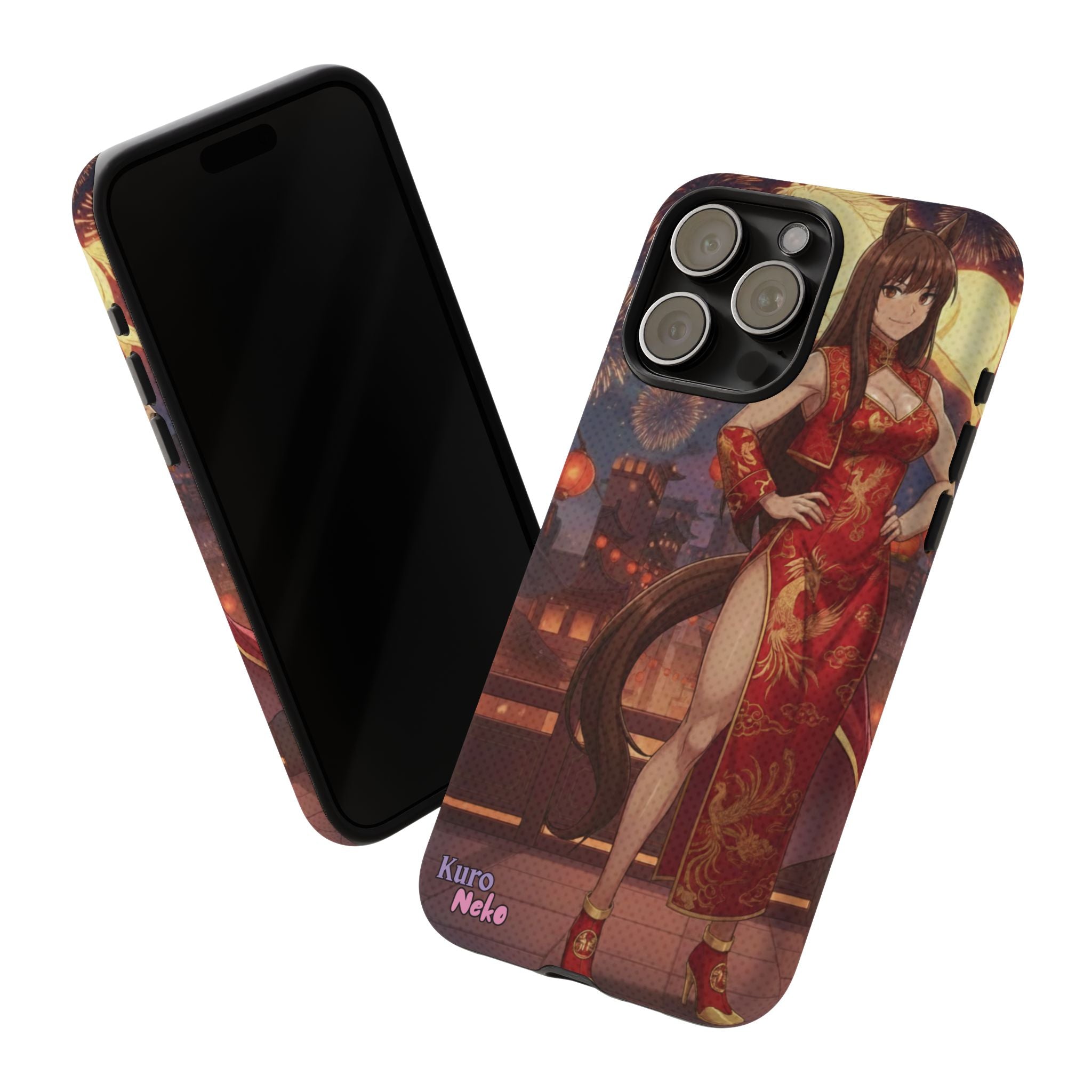 Coque téléphone AKARI waifu cheval Année du Cheval 2026 zodiaque chinois iPhone Samsung protection double couche