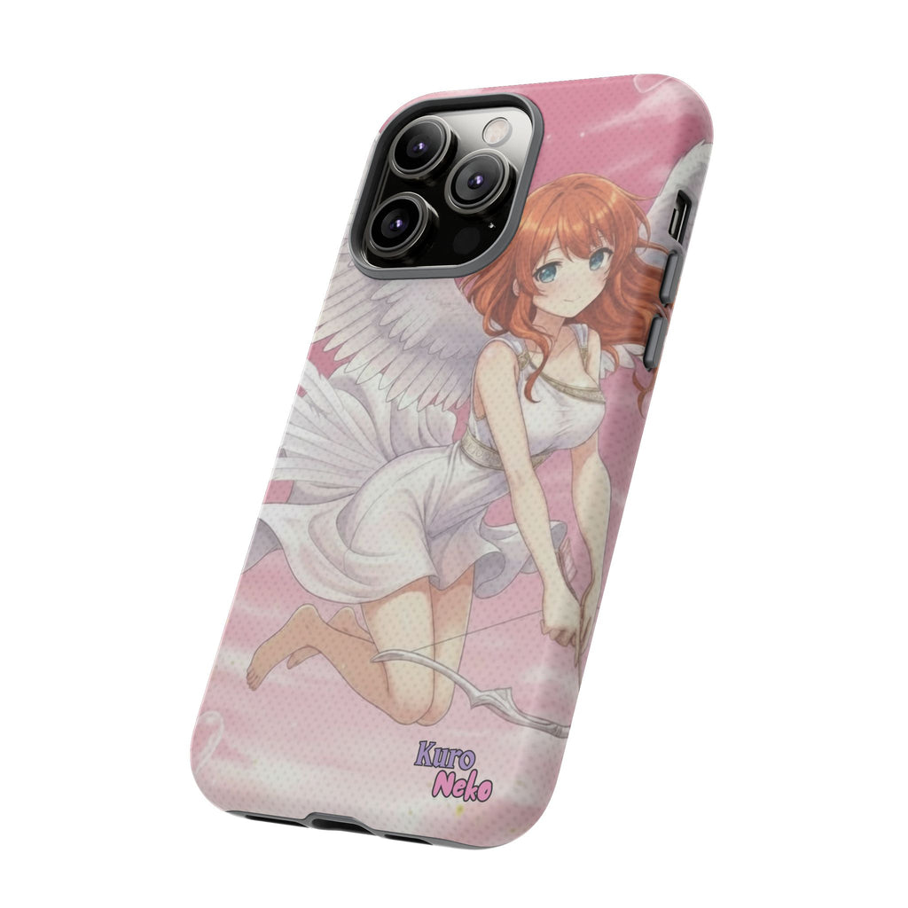 Coque Téléphone Anime AIKO Muse Cygne & Douceur Pastel avec design d'ange aux ailes blanches, Kuro Neko Shop.