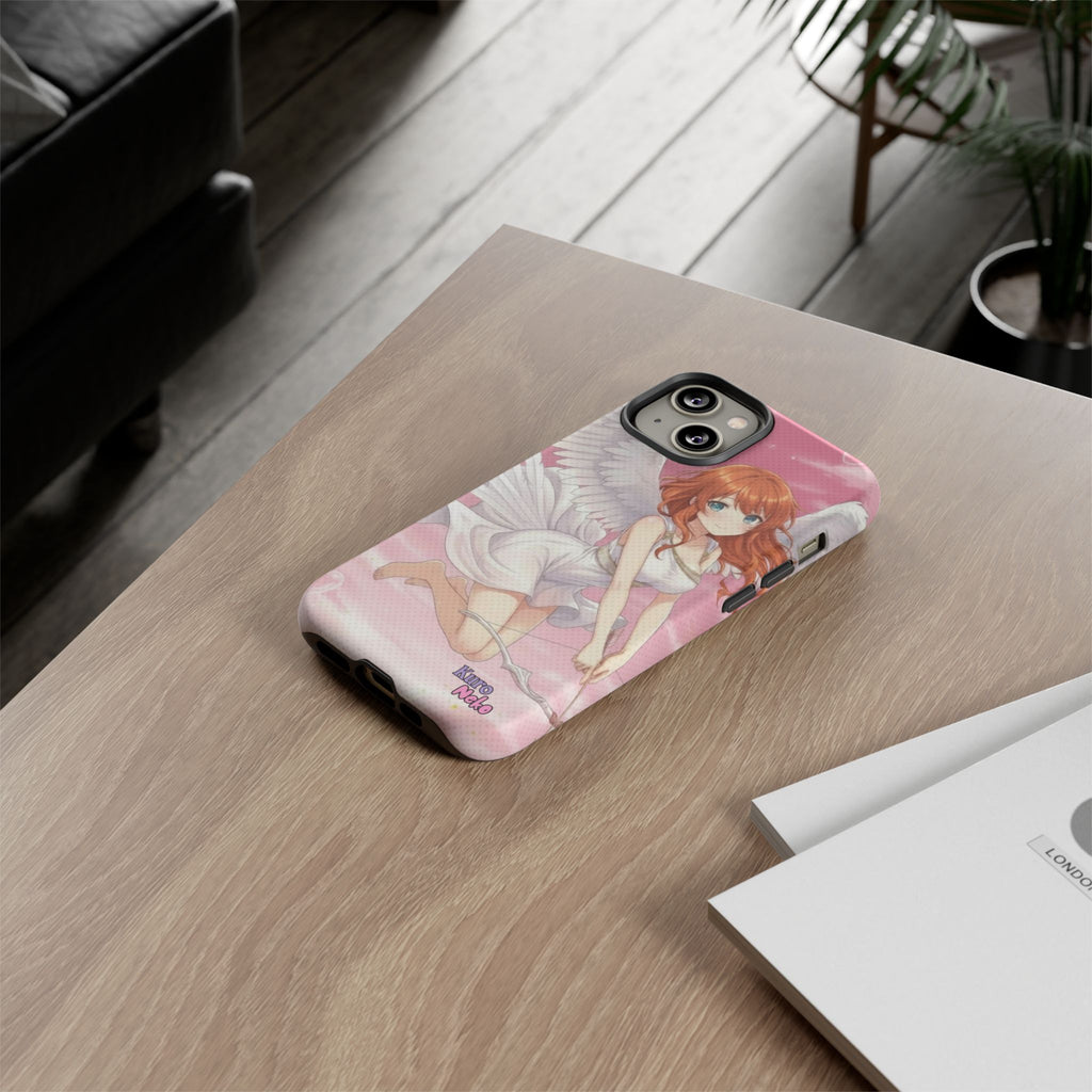 Coque Téléphone Anime AIKO Muse Cygne & Douceur Pastel avec personnage kemonomimi aux oreilles d'animaux, Kuro Neko Shop.