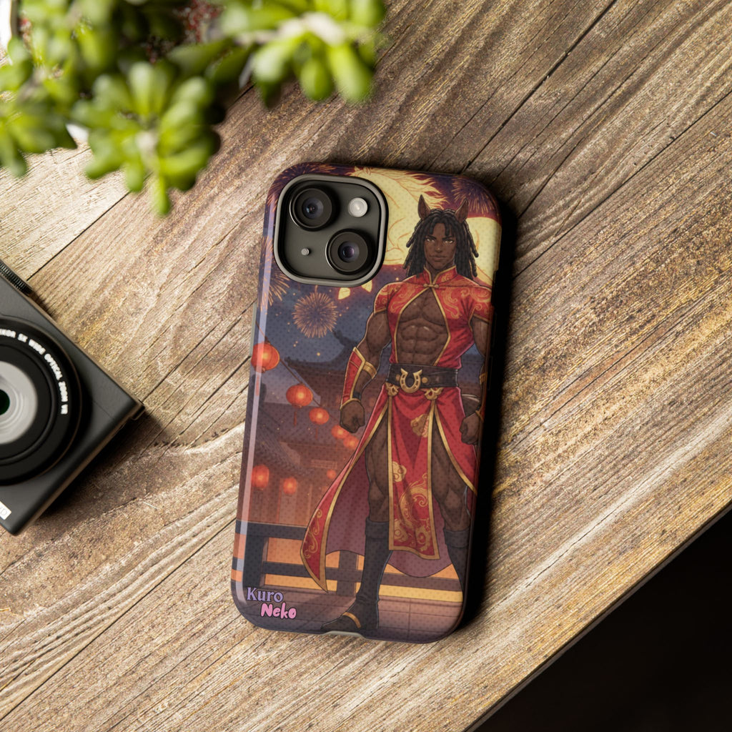 Coque RYO husbando cheval zodiaque en main utilisation quotidienne iPhone Samsung
Coque téléphone anime RYO sur table protection premium design Année du Cheval
