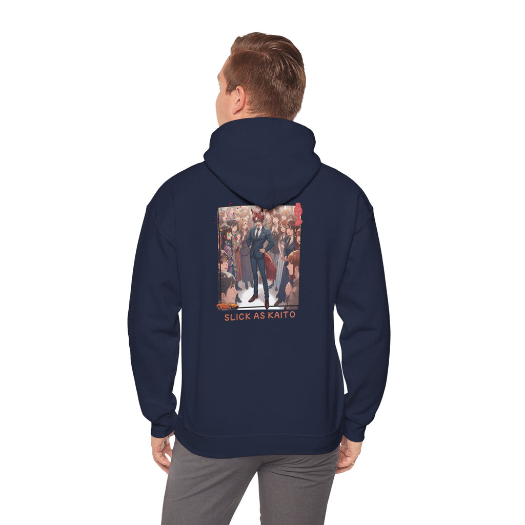 Hoodie bleu marine avec impression anime husbando KAITO Fox Boy Business Man costume success story womanizer chic