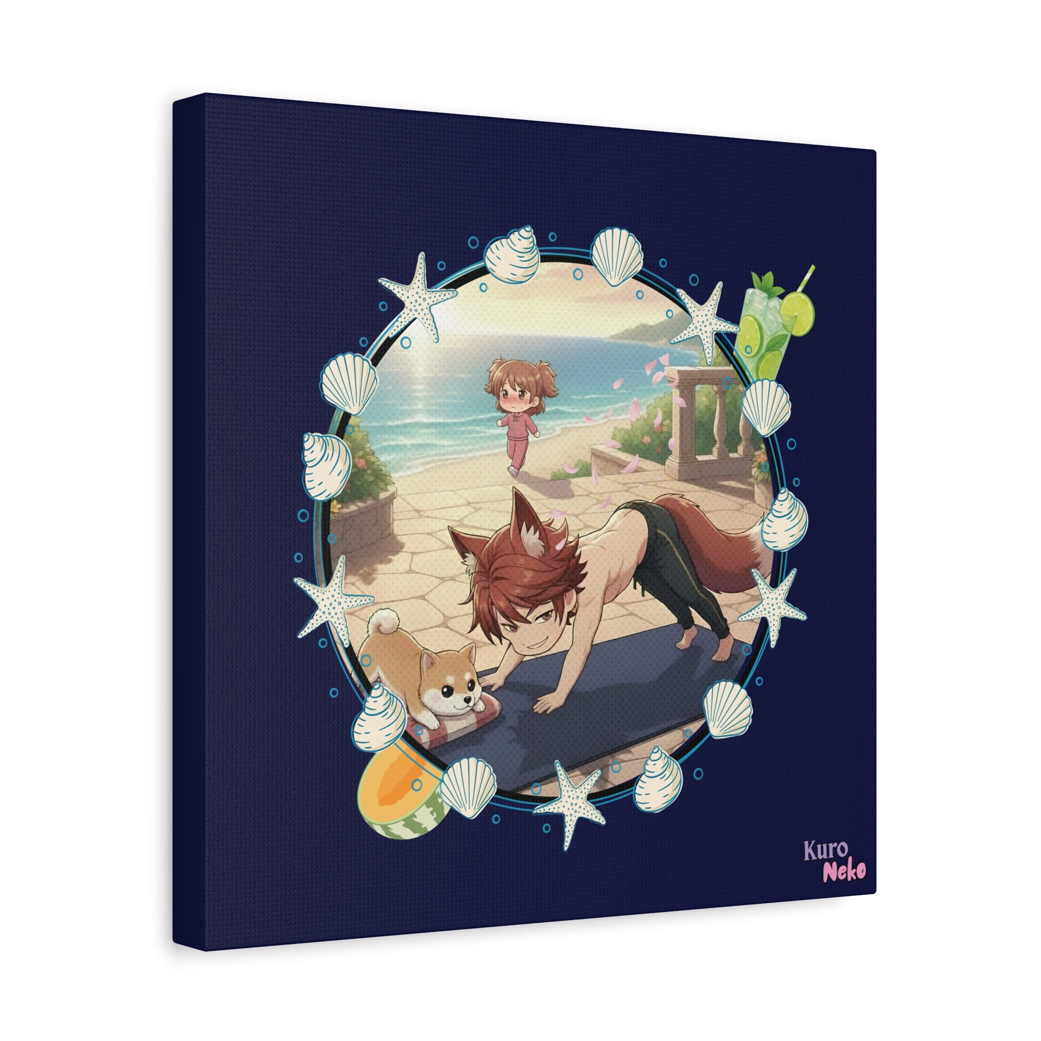 Toile Murale Mat Chibi KAITO Summer Beach