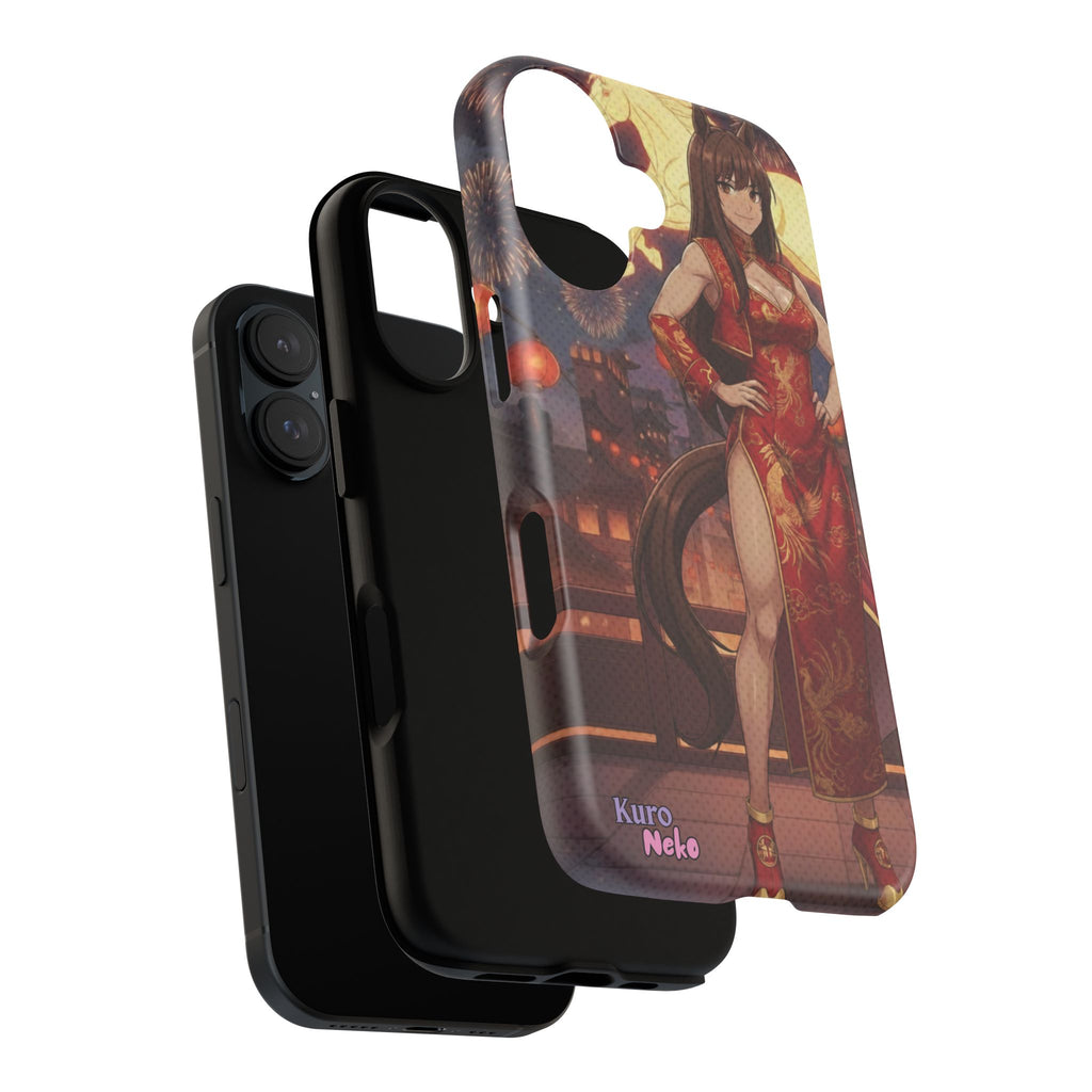 Coque téléphone AKARI waifu cheval Année du Cheval 2026 zodiaque chinois iPhone Samsung protection double couche