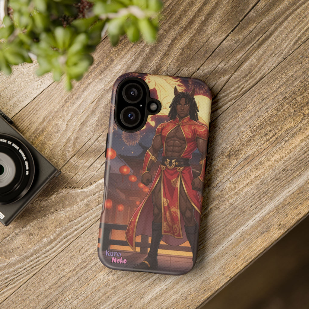 Coque RYO husbando cheval zodiaque en main utilisation quotidienne iPhone Samsung
Coque téléphone anime RYO sur table protection premium design Année du Cheval
