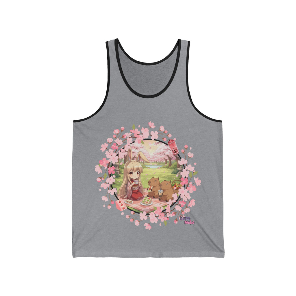 Camiseta sin mangas Anime HARU Chibi Muse Picnic y Kimono