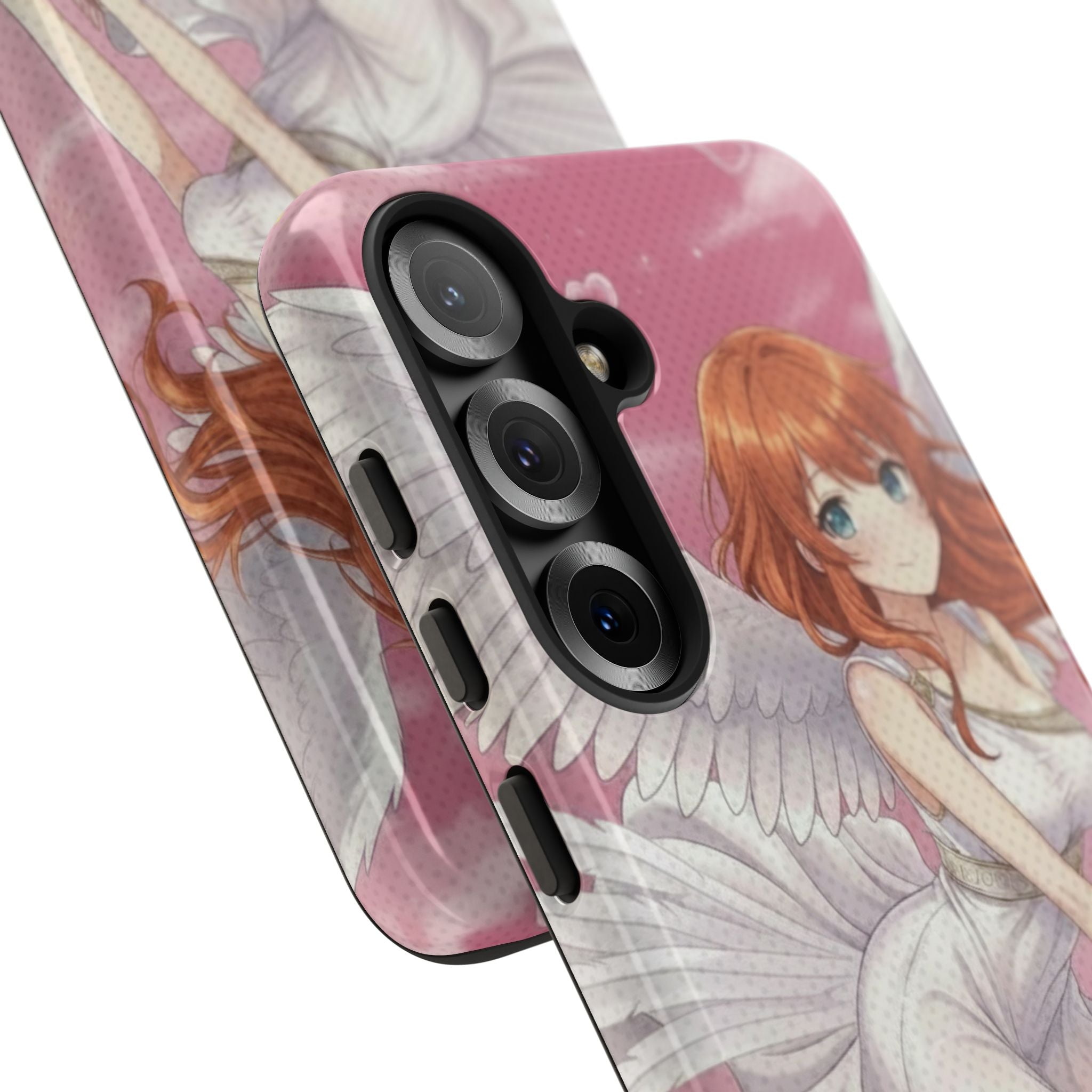Coque Téléphone Anime AIKO Muse Cygne & Douceur Pastel avec personnage kemonomimi aux oreilles d'animaux, Kuro Neko Shop.