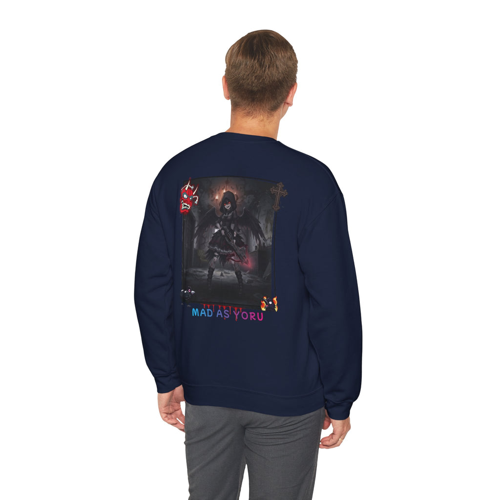 Sweatshirt Anime YORU avec design graphique, vision de chasseuse de démons sur le dos