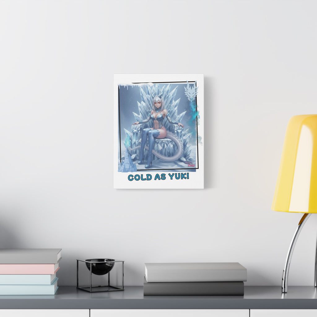Toile Mate Anime YUKI sur un mur, représentant YUKI dans un décor hivernal majestueux.