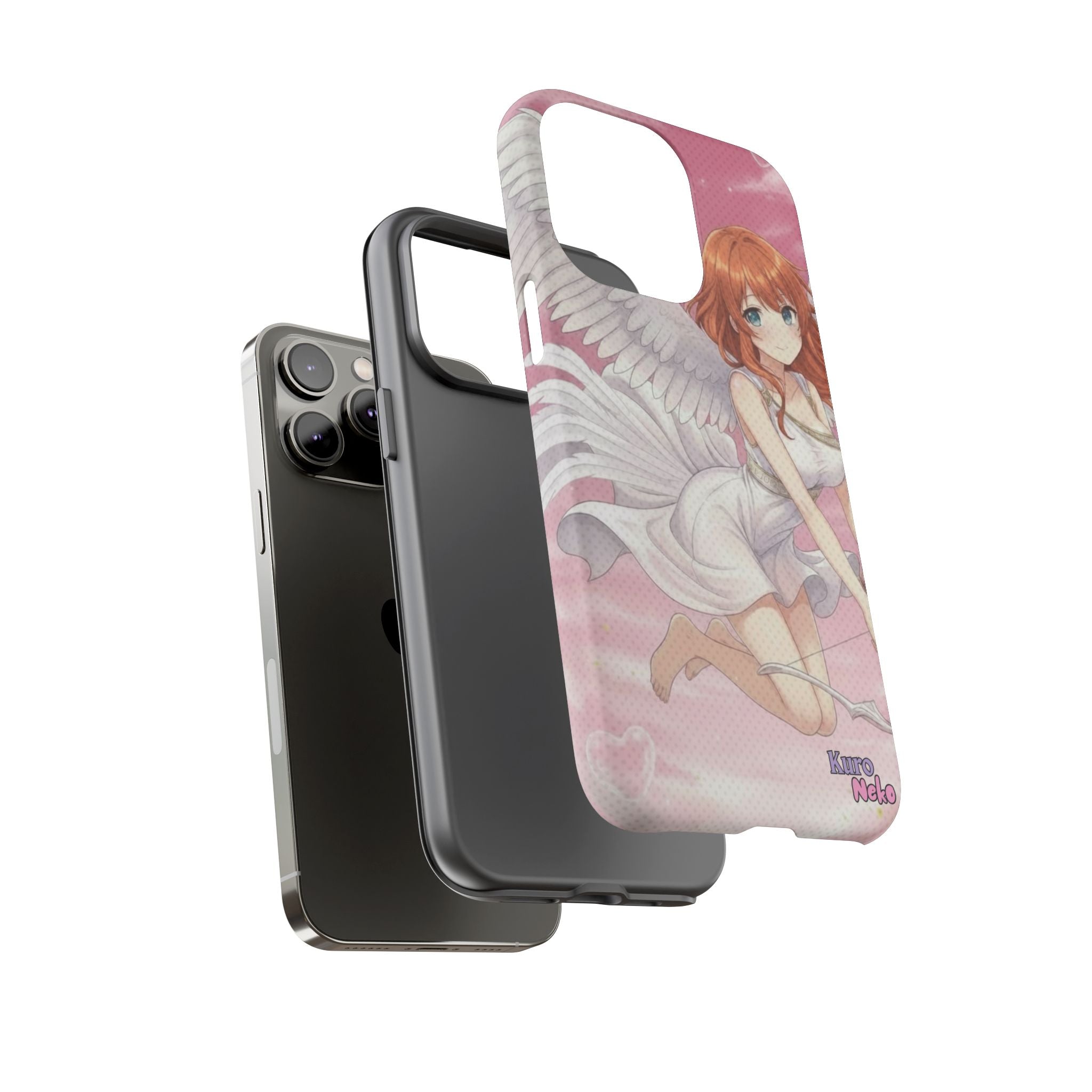 Coque Téléphone Anime AIKO Muse Cygne & Douceur Pastel avec design de kemonomimi et oreilles d'animaux, Kuro Neko Shop.