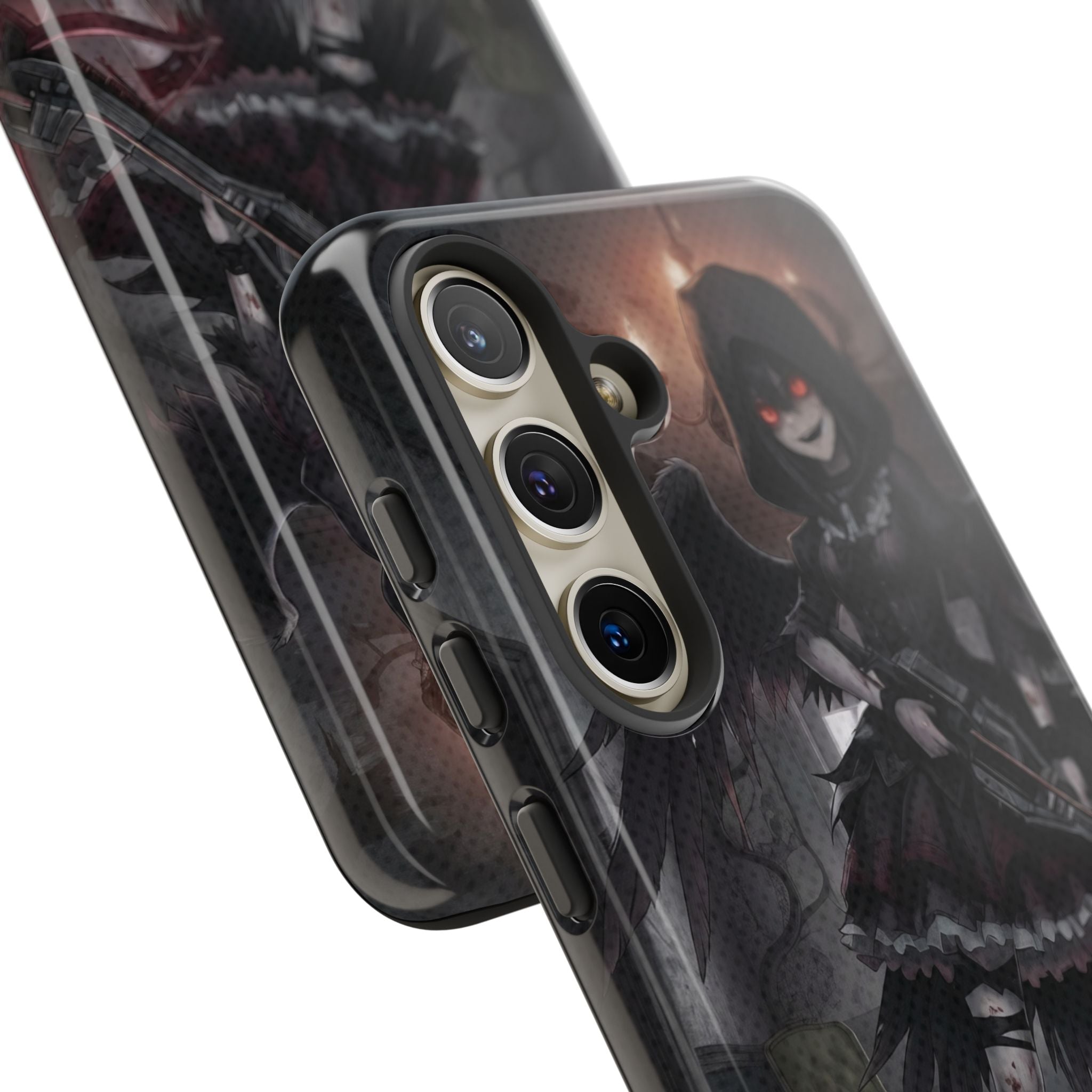 Anime Phone Case – Mad as Yoru Crow Waifu Kemonomimi featuring a dark, gothic design with a demonic waifu and intense details.