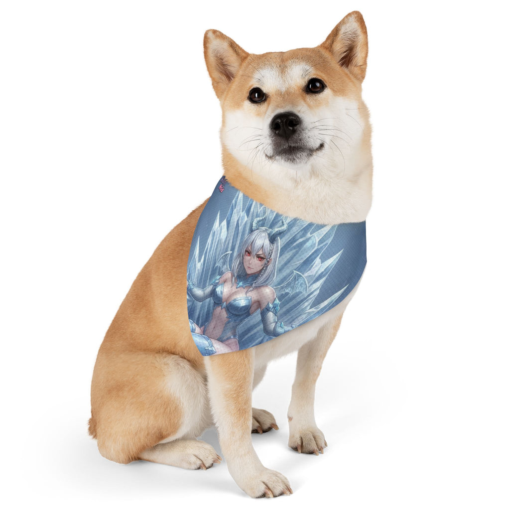 Collier bandana chat & chien Anime YUKI dragonne glaciale - chien avec bandana fantasy glacé Anime YUKI dragonne