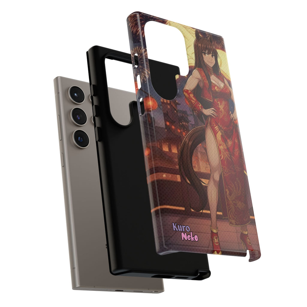 Coque téléphone AKARI waifu cheval Année du Cheval 2026 zodiaque chinois iPhone Samsung protection double couche