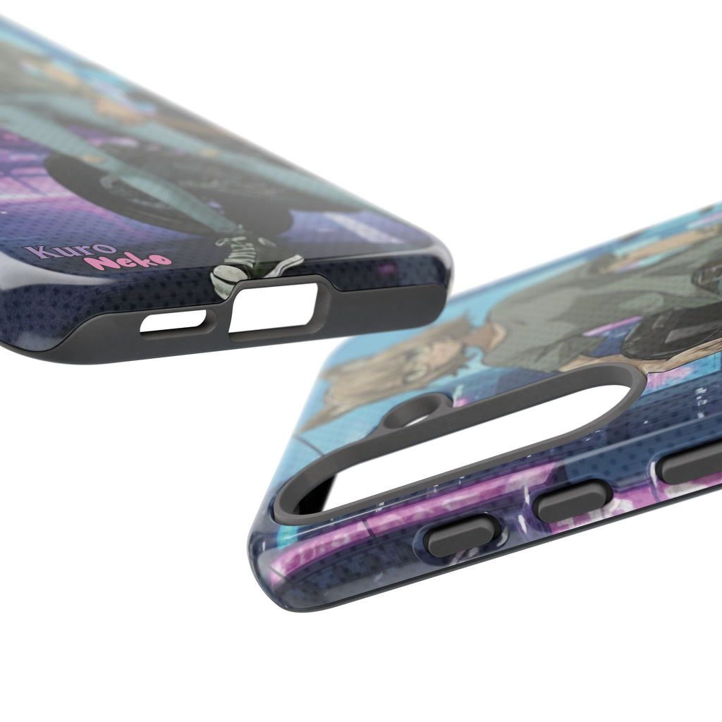 Coque téléphone Anime HANKO Style Cyberpunk & Chatte Rebelle