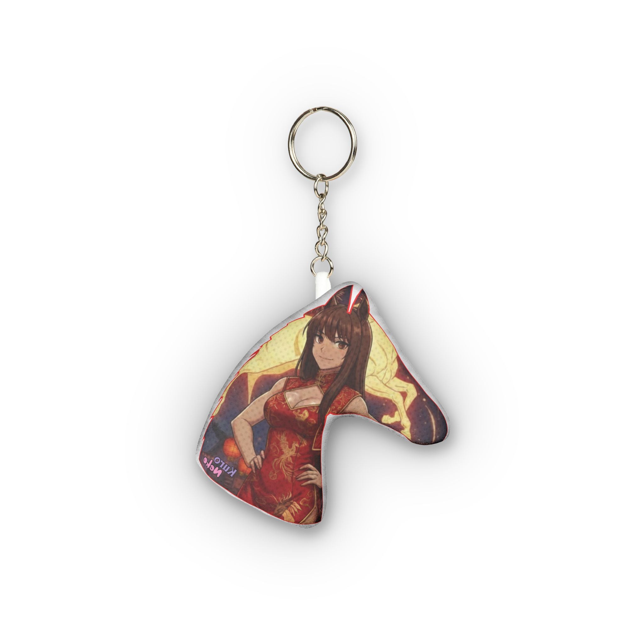Porte-clés Peluche Anime AKARI en forme de cheval, représentant le personnage d'Akari du zodiaque.
