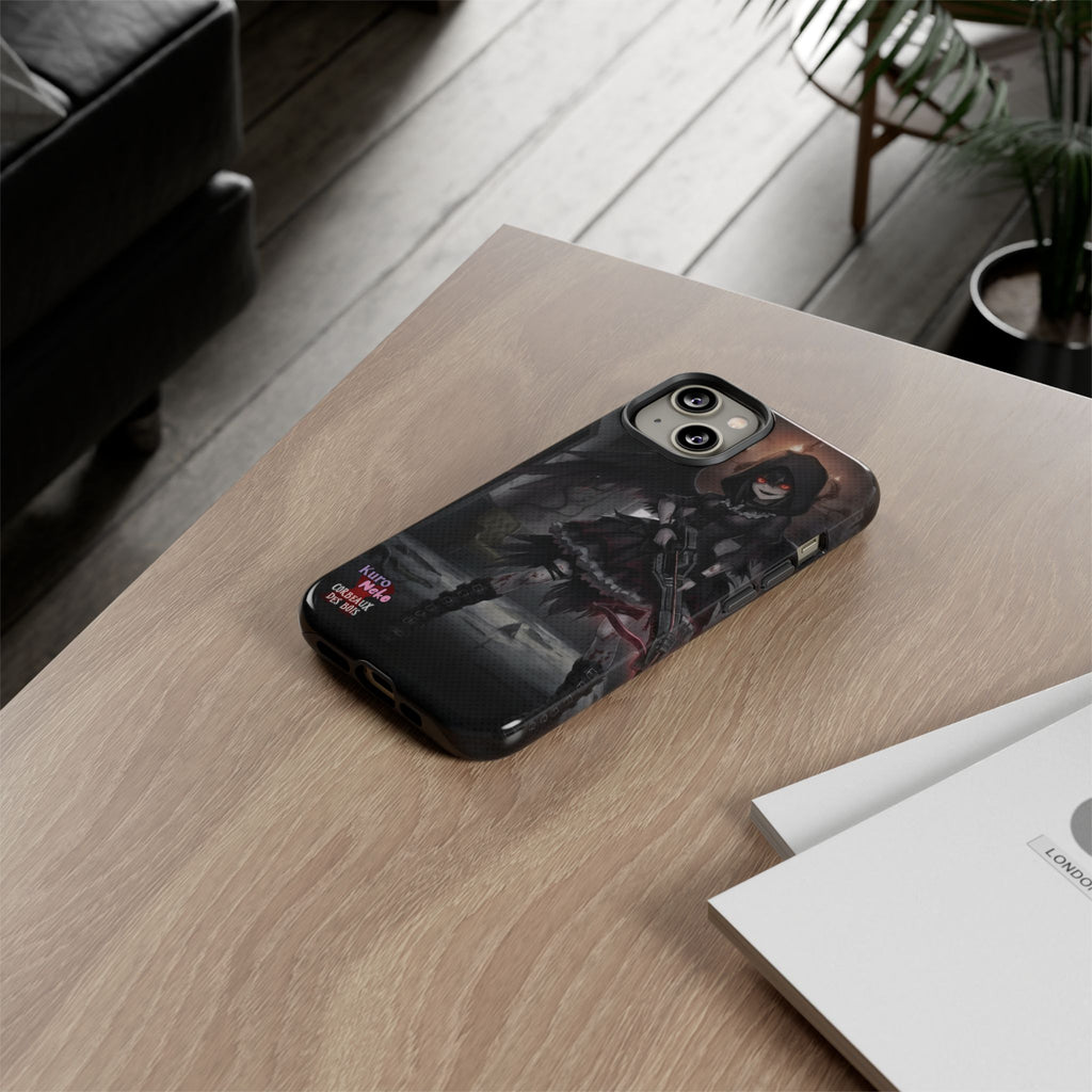 Anime Phone Case – Mad as Yoru Crow Waifu Kemonomimi featuring dark gothic design and a dramatic crow character.