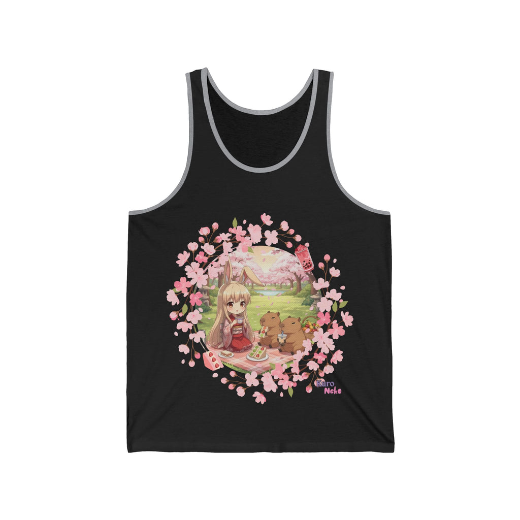 Camiseta sin mangas Anime HARU Chibi Muse Picnic y Kimono